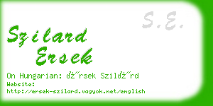 szilard ersek business card